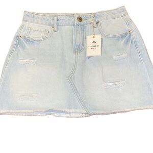 Forever 21 Distressed Denim Skirt- Youth